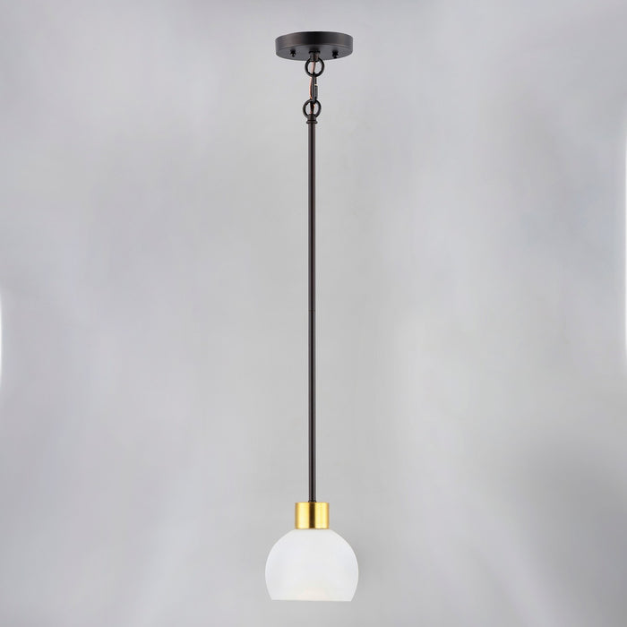 Myhouse Lighting Maxim - 91270SWBZSBR - One Light Mini Pendant - Coraline - Bronze / Satin Brass