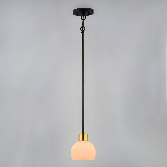 Myhouse Lighting Maxim - 91270SWBZSBR - One Light Mini Pendant - Coraline - Bronze / Satin Brass