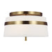 Myhouse Lighting Visual Comfort Studio - AF1143BBS - Three Light Semi-Flush Mount - Cordtlandt - Burnished Brass