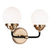 Myhouse Lighting Visual Comfort Studio - 4487902-848 - Two Light Wall / Bath - Cafe - Satin Brass