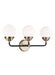 Myhouse Lighting Visual Comfort Studio - 4487903-848 - Three Light Wall / Bath - Cafe - Satin Brass