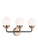 Myhouse Lighting Visual Comfort Studio - 4487903EN-848 - Three Light Wall / Bath - Cafe - Satin Brass