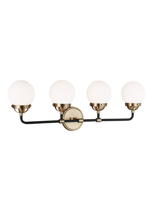 Myhouse Lighting Visual Comfort Studio - 4487904-848 - Four Light Wall / Bath - Cafe - Satin Brass