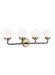 Myhouse Lighting Visual Comfort Studio - 4487904-848 - Four Light Wall / Bath - Cafe - Satin Brass