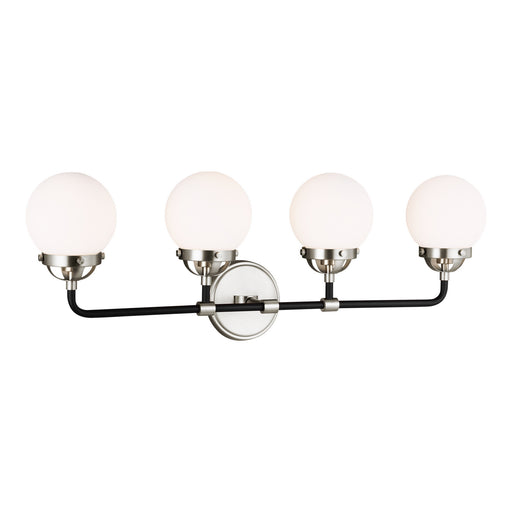 Myhouse Lighting Visual Comfort Studio - 4487904-962 - Four Light Wall / Bath - Cafe - Brushed Nickel