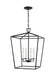 Myhouse Lighting Visual Comfort Studio - 5392604-112 - Four Light Lantern - Dianna - Midnight Black