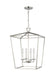 Myhouse Lighting Visual Comfort Studio - 5392604-962 - Four Light Lantern - Dianna - Brushed Nickel