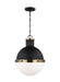 Myhouse Lighting Visual Comfort Studio - 6577101-112 - One Light Pendant - Hanks - Midnight Black