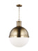 Myhouse Lighting Visual Comfort Studio - 6677101-848 - One Light Pendant - Hanks - Satin Brass