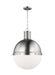 Myhouse Lighting Visual Comfort Studio - 6677101-962 - One Light Pendant - Hanks - Brushed Nickel