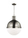 Myhouse Lighting Visual Comfort Studio - 6677101EN3-965 - One Light Pendant - Hanks - Antique Brushed Nickel