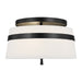 Myhouse Lighting Visual Comfort Studio - AF1143AI - Three Light Semi-Flush Mount - Cordtlandt - Aged Iron