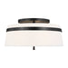 Myhouse Lighting Visual Comfort Studio - AF1153AI - Three Light Semi-Flush Mount - Cordtlandt - Aged Iron