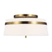 Myhouse Lighting Visual Comfort Studio - AF1153BBS - Three Light Semi-Flush Mount - Cordtlandt - Burnished Brass