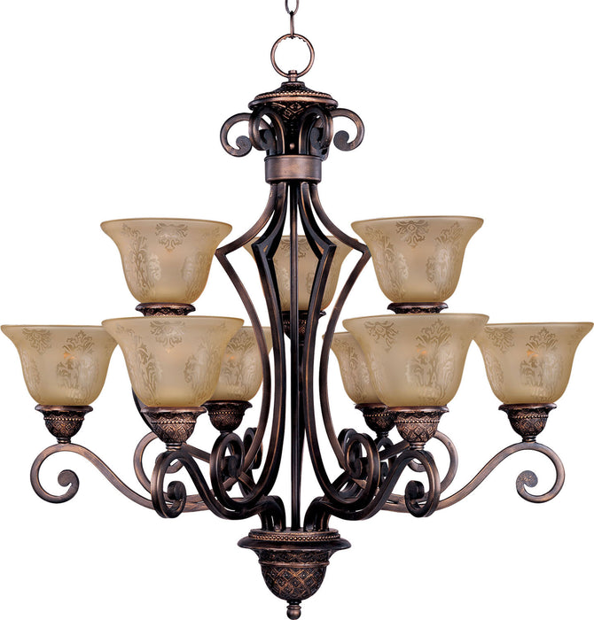 Myhouse Lighting Maxim - 11245SAOI - Nine Light Chandelier - Symphony - Oil Rubbed Bronze