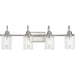 Myhouse Lighting Progress Lighting - P300323-009 - Four Light Bath Bracket - Aiken - Brushed Nickel