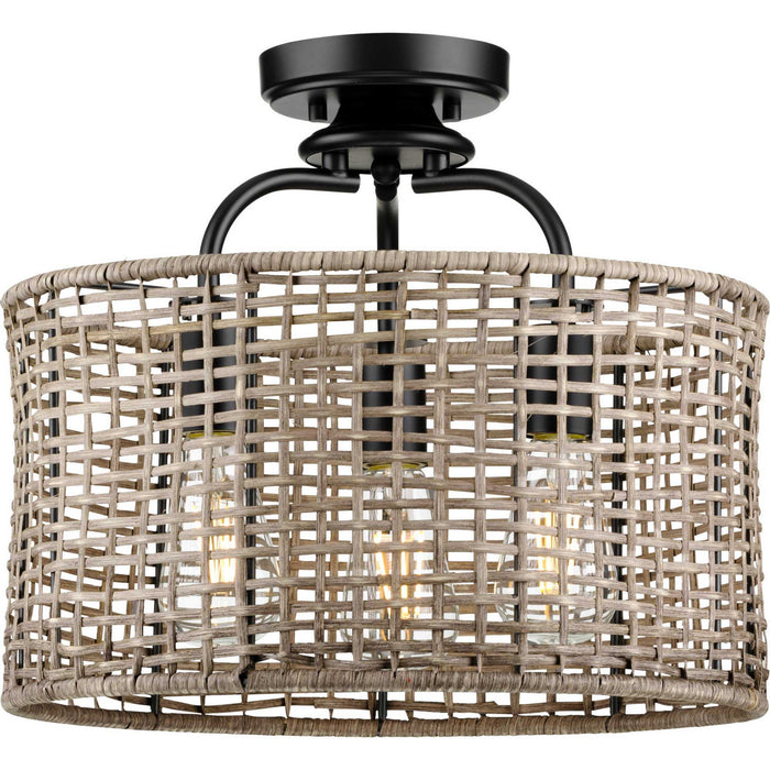 Myhouse Lighting Progress Lighting - P350183-031 - Three Light Semi-Flush Conv - Lavelle - Matte Black