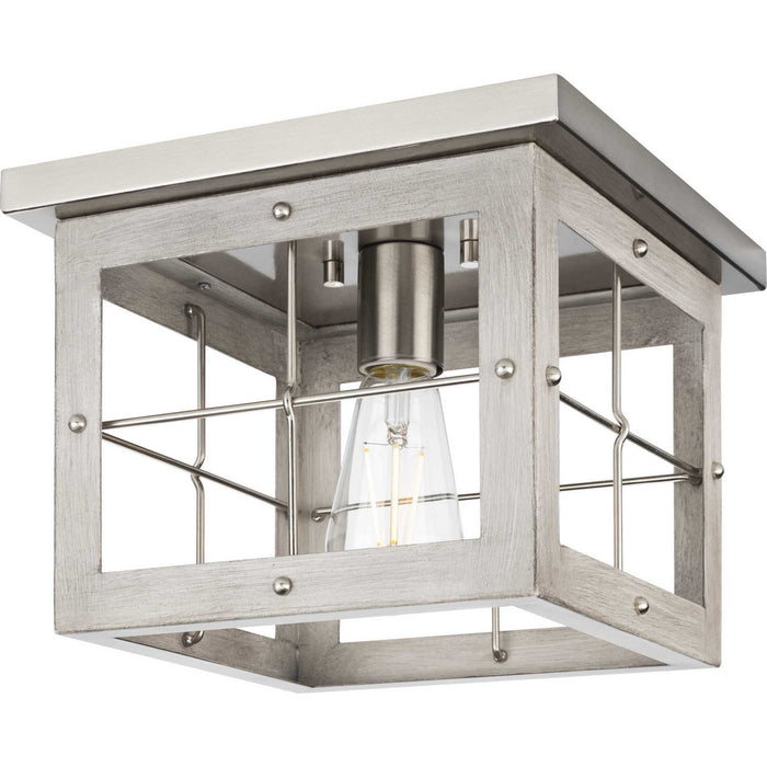 Myhouse Lighting Progress Lighting - P350197-009 - One Light Flush Mount - Hedgerow - Brushed Nickel