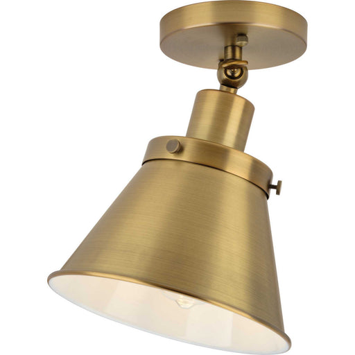 Myhouse Lighting Progress Lighting - P350199-163 - One Light Flush Mount - Hinton - Vintage Brass