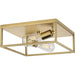 Myhouse Lighting Progress Lighting - P350200-012 - Two Light Flush Mount - Perimeter - Satin Brass