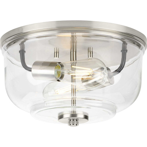 Myhouse Lighting Progress Lighting - P350205-009 - Two Light Flush Mount - Rushton - Brushed Nickel