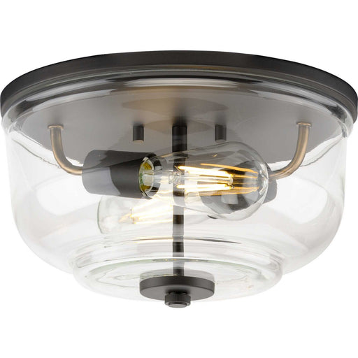 Myhouse Lighting Progress Lighting - P350205-143 - Two Light Flush Mount - Rushton - Graphite