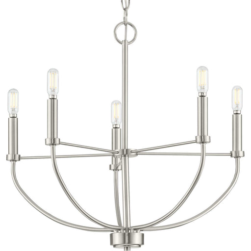 Myhouse Lighting Progress Lighting - P400202-009 - Five Light Chandelier - Leyden - Brushed Nickel