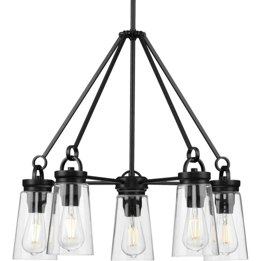 Myhouse Lighting Progress Lighting - P400243-031 - Five Light Chandelier - Stockbrace - Matte Black