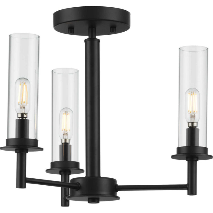 Myhouse Lighting Progress Lighting - P400250-031 - Three Light Chandeler - Kellwyn - Matte Black