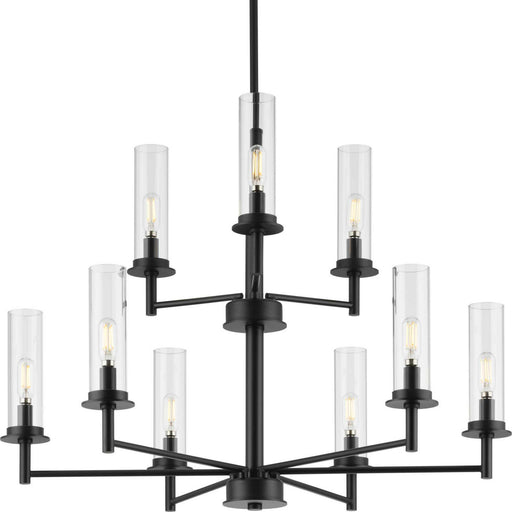 Myhouse Lighting Progress Lighting - P400252-031 - Nine Light Chandelier - Kellwyn - Matte Black