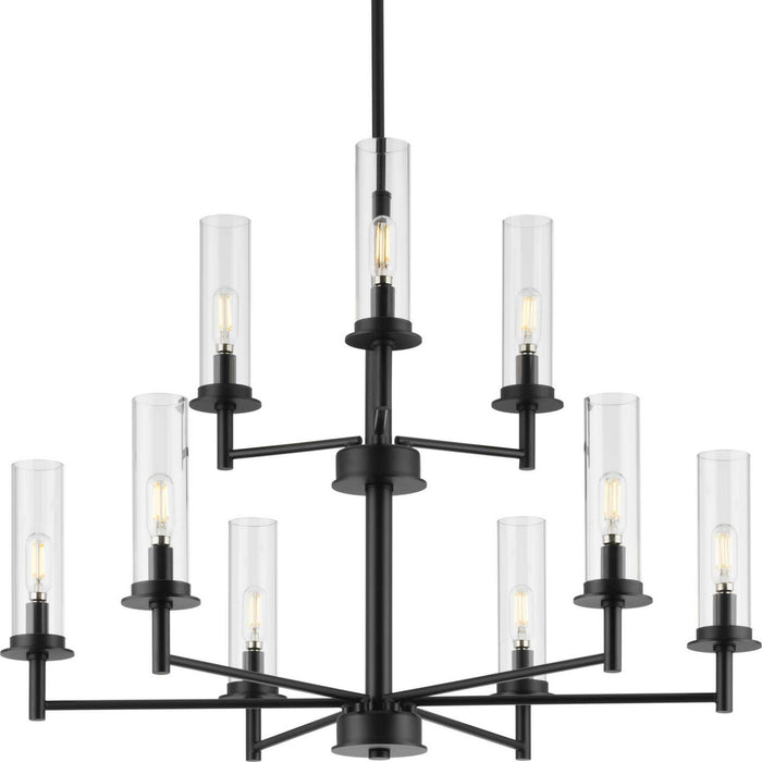 Myhouse Lighting Progress Lighting - P400252-031 - Nine Light Chandelier - Kellwyn - Matte Black