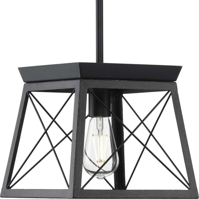 Myhouse Lighting Progress Lighting - P500041-031 - One Light Pendant - Briarwood - Textured Black