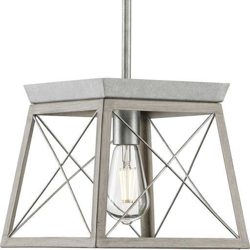 Myhouse Lighting Progress Lighting - P500041-141 - One Light Pendant - Briarwood - Galvanized Finish