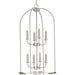 Myhouse Lighting Progress Lighting - P500303-009 - Eight Light Foyer Pendant - Leyden - Brushed Nickel