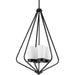 Myhouse Lighting Progress Lighting - P500305-031 - Four Light Pendant - Elevate - Matte Black