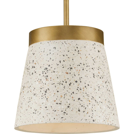 Myhouse Lighting Progress Lighting - P500313-175 - One Light Pendant - Terrazzo - Distressed Brass