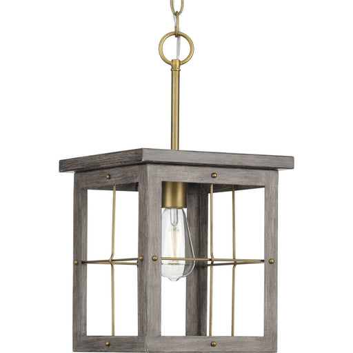 Myhouse Lighting Progress Lighting - P500317-175 - One Light Pendant - Hedgerow - Distressed Brass