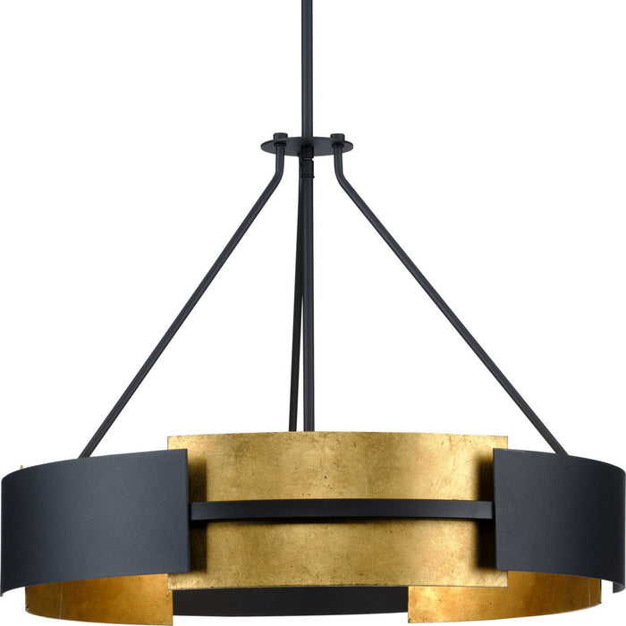 Myhouse Lighting Progress Lighting - P500330-031 - Five Light Pendant - Lowery - Textured Black