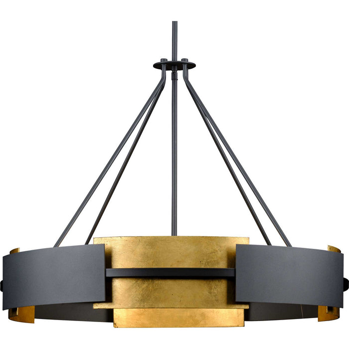 Myhouse Lighting Progress Lighting - P500331-031 - Six Light Pendant - Lowery - Textured Black