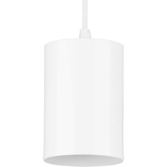 Myhouse Lighting Progress Lighting - P500355-030 - One Light Pendant - 5In Cyl Rnds - White