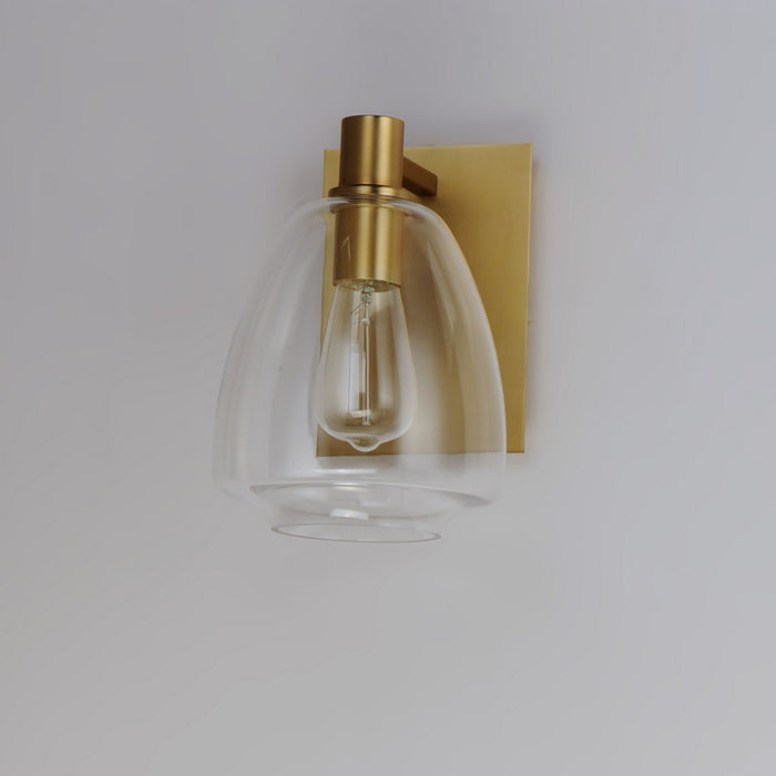 Myhouse Lighting Maxim - 11111CLSBR - One Light Wall Sconce - Babylon - Satin Brass