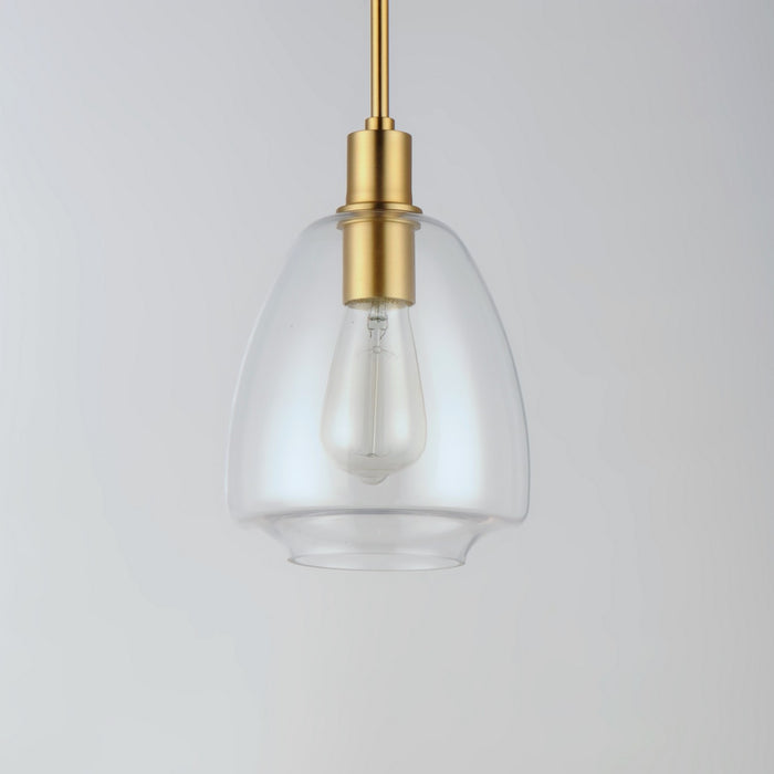 Myhouse Lighting Maxim - 11112CLSBR - One Light Pendant - Babylon - Satin Brass