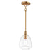 Myhouse Lighting Maxim - 11112CLSBR - One Light Pendant - Babylon - Satin Brass