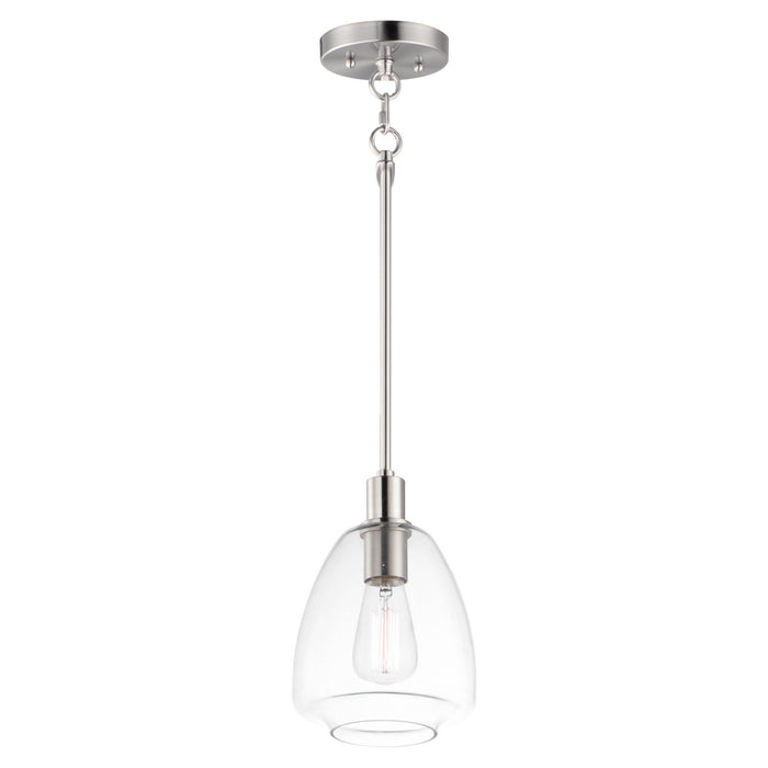 Myhouse Lighting Maxim - 11112CLSN - One Light Pendant - Babylon - Satin Nickel