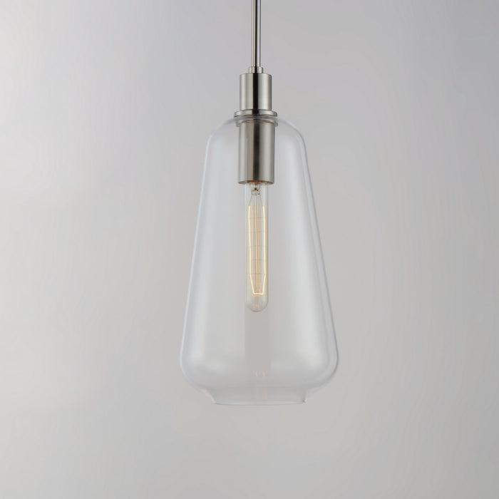 Myhouse Lighting Maxim - 11114CLSN - One Light Pendant - Babylon - Satin Nickel