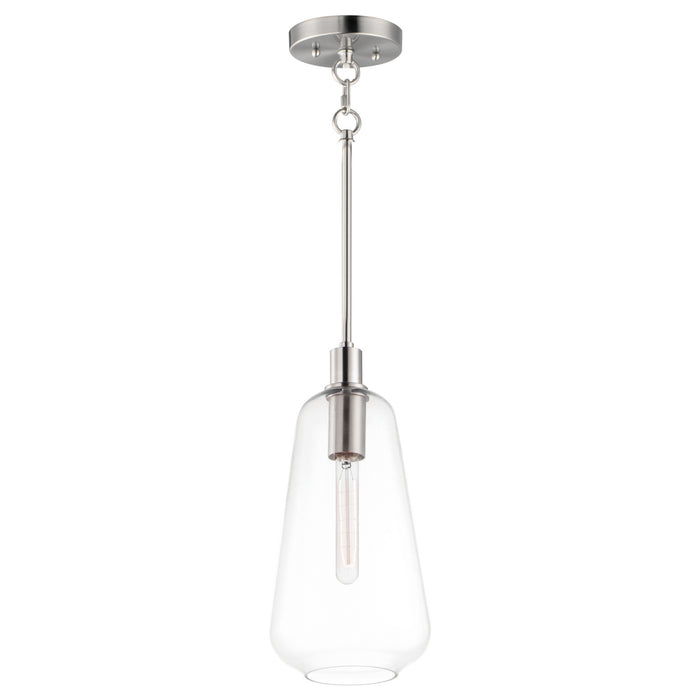 Myhouse Lighting Maxim - 11114CLSN - One Light Pendant - Babylon - Satin Nickel