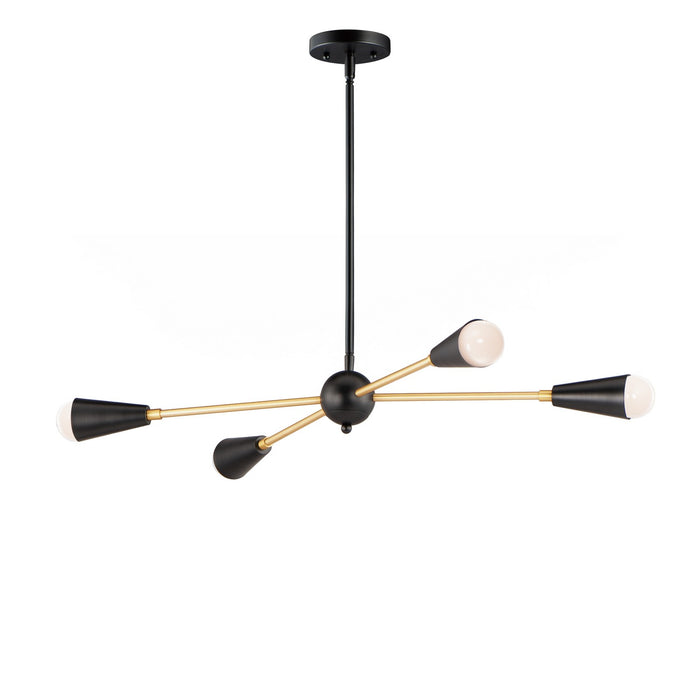 Myhouse Lighting Maxim - 11264BKSBR/BUL - LED Pendant - Lovell - Black / Satin Brass