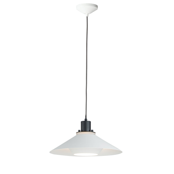 Myhouse Lighting Maxim - 11412BKWT - One Light Pendant - Oslo - Black / White