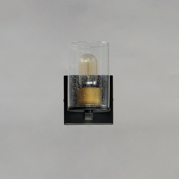 Myhouse Lighting Maxim - 11841CDABBK - One Light Bath Vanity - Sleek - Antique Brass / Black