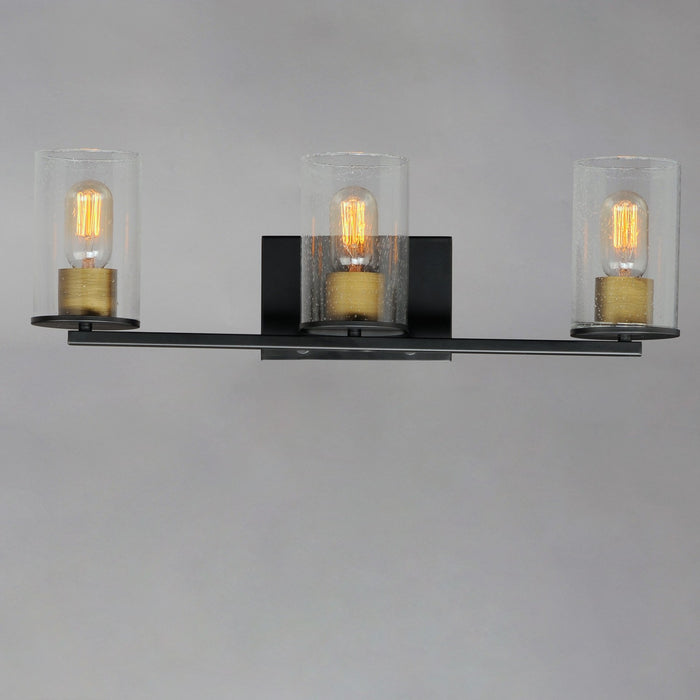 Myhouse Lighting Maxim - 11843CDABBK - Three Light Bath Vanity - Sleek - Antique Brass / Black